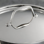 Tramontina Signature Tri-Ply Clad Stainless Steel 4-Quart Sauce Pan with Lid, Induction-Ready, Dishwasher-Safe, NSF-Certified, Made in Brazil
