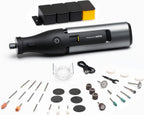 HOTO 12V Cordless Rotary Tool Kit, 35000 RPM Powerful Brushless Motor, Variable Speed, 3000mAh & LED Light, 37 Premium Accessories for 3D Printing Sanding, Polishing, Carving, Drilling& DIY Crafts