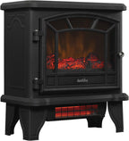duraflame® Infrared Quartz Electric Fireplace Stove Heater, Black