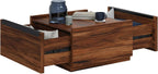 Sauder Manhattan Gate Modern Square Coffee Table, Blaze Acacia Finish