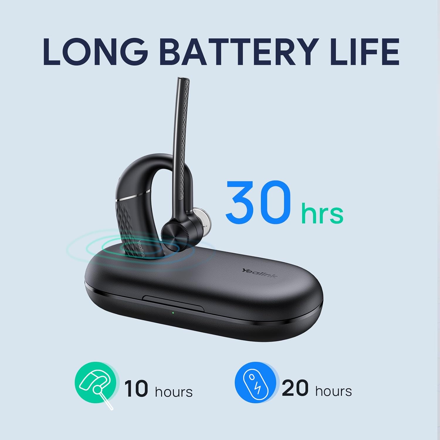 Yealink Bluetooth Headset Workstation  Office Wireless Headset with Mic  Speakerphone  Wireless Charging Pad  Charging Case  USB-C/A Dongle Connect to Desk Phone  PC  Work with Teams Zoom