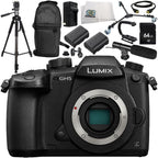 Panasonic Lumix DC-GH5 Mirrorless Micro Four Thirds Digital Camera 13PC Accessory Bundle – Includes 64GB SD Memory Card + More - International Version (No Warranty)