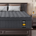 12 inch Firm Queen Mattress, Hybrid Mattress with Extra Back and Lumbar Hip Support, Pressure and Back Pain Relief, Fiberglass Free, 365 Nights Trial,10 Years Warranty