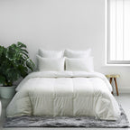 Highland Feather Tencel Organic Cotton Shell White Down Comforter 725 Super Fill Power Fluffy Duvet Insert Manufactured in Canada Ultra-Soft Lightweight (Winter, Full)