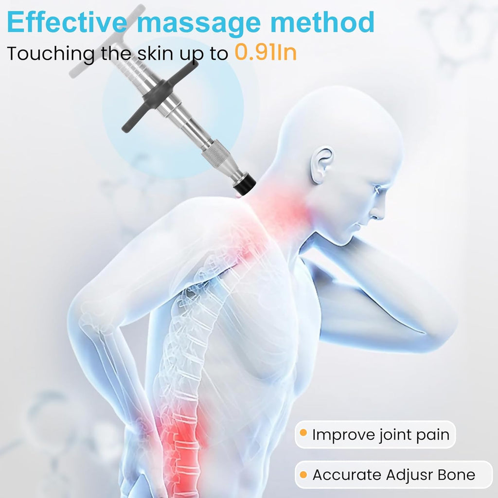 Dreamtrue Adjustable Chiropractic Adjusting Tool, Chiropractor Massage Tool for Face, Joint Pain and More Effective, 0-280N