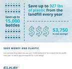 Elkay LZS8WSLK Filtered Fountain & EZH2O Bottle Filling Station, Lt. Gray, 120V
