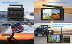 Backup Camera ProAuto iRVCM1 Wireless Rear Camera 5" Monitor and IP66 Waterproof Camera Auto Pairing Infrared Night Version 120°Angle Rear View Reverse Camera with Astern Indicator Line for Car  RV