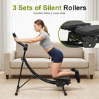 Ab Trainer Abdominal Workout Machine Shaper with LED Monitor Waist Cruncher Core Toner Workout Equipment for Women