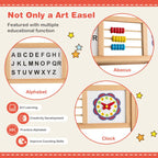 Best 3-In-1 Kids Wooden Art Easel Chalkboard With Drawing Paper Roll