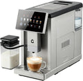 3rd-Gen Espresso Coffee Maker with Milk Frother - Removable Brewer & Grinder, Adjustable Coarseness/Flavor, 3-Level Coffee/Milk Volume, Detachable Milk Tank - Sleek Silve Spray Paint for Home Baristas
