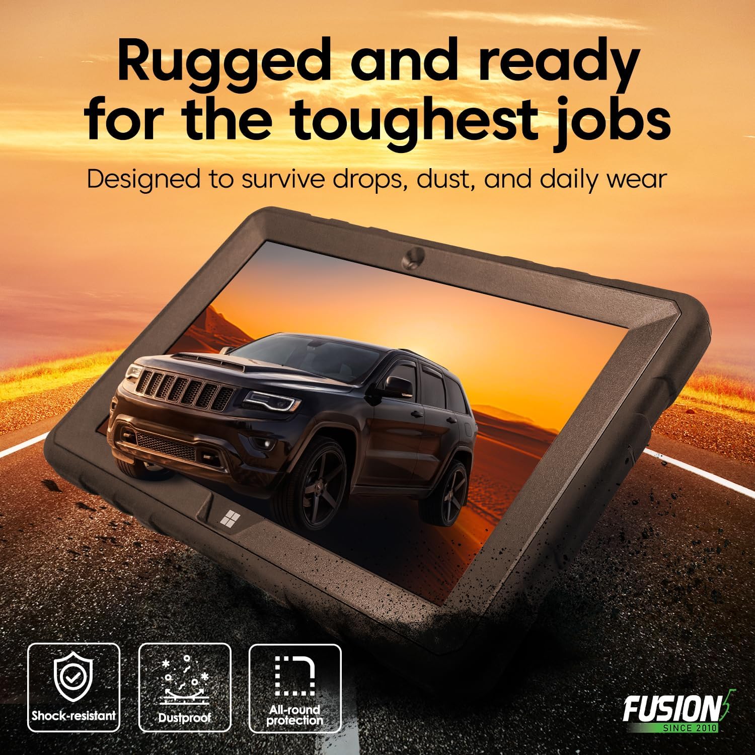 Fusion5 10.1" Windows 11 Full HD Rugged Tablet PC - Intel 13th Gen - FWIN232 PRO N5 Ultra Slim Windows Tablet Computer - 8GB RAM, 512GB SSD, 10 Inch, 5G WiFi, HD Webcam, Micro HDMI, Expandable Storage