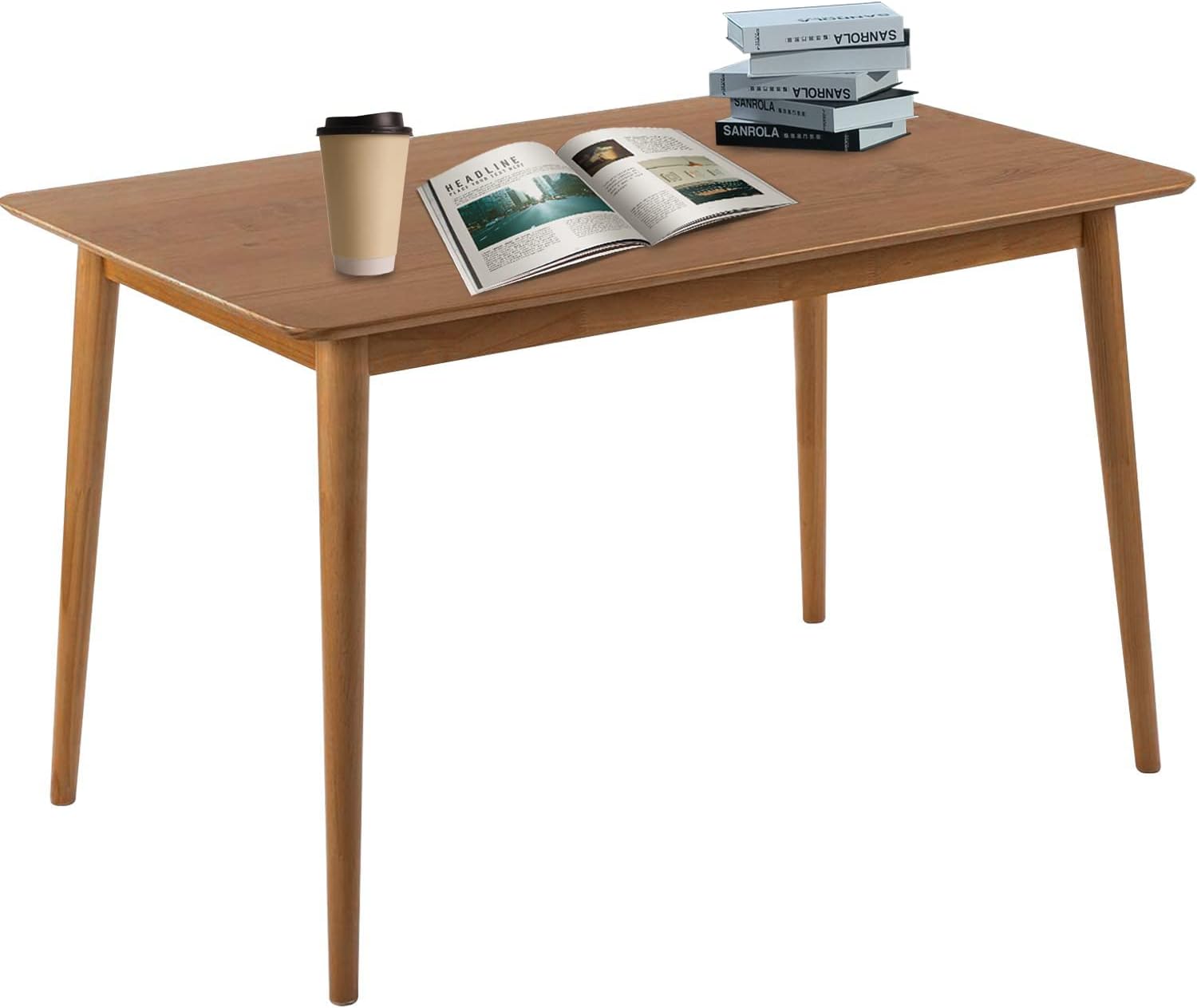 47" Dining Table Kitchen Table Dining Room Table Small Kitchen Table for Small Spaces Table Modern Home Furniture Dinner Table Rectangular (Natural)