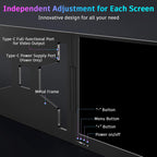 QQH Laptop Screen Extender  15.6" Triple Portable Monitor with Ultra-Slim FHD IPS Display  One Cable USB-C Monitor Extender Compatible with MacOS  Windows  Android for 12-16" Laptop (Driver Need)