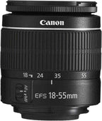 Canon EOS 2000D / Rebel T7 DSLR Camera w/EF-S 18-55mm F/3.5-5.6 Zoom Lens + 64GB Memory  LED Video Light  Case  Gripster Tripod  and More (Essential Bundle) (Renewed)