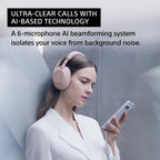 Sony WH-1000XM6 The Best Noise Canceling Wireless Headphones  HD NC Processor QN3  12 Microphones  Adaptive NC Optimizer  Mastered by Engineers  Studio-Quality  30-Hour Battery  Black