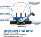 Manual Roller Bender For Steel Plate and Sheet Metal - Tube Bender, Rebar Bender, Fender Roller Tool, Screen Roller Tool, Rolling Machine - Ideal for Industrial, DIY, and Home Decoration Projects