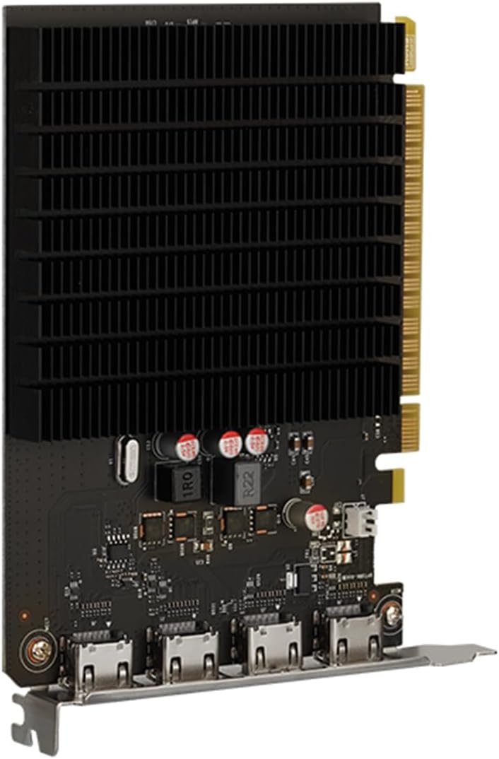 maxsun GeForce GT 730 4GB Video Graphics Card GPU for Computer PC ITX Single Slot PCI Express 4xHDMI, 4K Quad Monitor Multi Screen