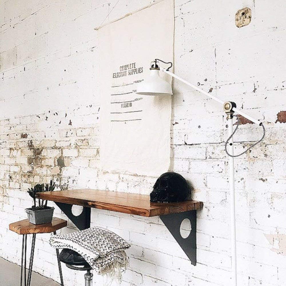 Industrial Rustic Wall-Mounted Table, Dining Table Desk, Pine Wood Wall-Mounted Bar Tables (47"X18")