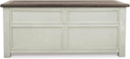 Signature Design by Ashley Bolanburg Lift-Top Coffee Table with Storage Two-Tone Rustic Farmhouse Cocktail Table – Brown/White