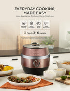 CUCKOO High Pressure Rice Cooker 6-Cup Uncooked / 12-Cup Cooked with Induction Heating Technology, Versatile Rice Maker with 16 Menu Options and Steam Plate, Voice Guide, Copper (CRP-JHR0609F)
