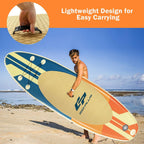 Goplus Inflatable Stand up Paddle Board, 10'/10.5'/11' SUP 6" Thick with Premium Accessories, Adjustable Aluminum Paddle, Leash, Carry Bag, Hand Pump, Removable Fin, ISUP for Adults