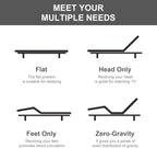 GOLDORO Queen Size Adjustable Bed Frame, Electric Bed Base, Wireless Remote Control, Whisper Quiet Durable Motor, Independent Head and Foot Incline, Fabric Covered