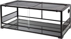 REPTI ZOO 67 Gallon Reptile Terrarium, Sliding Glass Doors, 48"x18"x18"