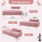 NIOIIKIT 53.2" Modern Loveseat Sofa Couch, Upholstered Accent Sofa with Golden Legs and Adjustable Backrest, Small Teddy Fleece Couches for Bedroom, Living Room, Compact Small Space (Pink Teddy)