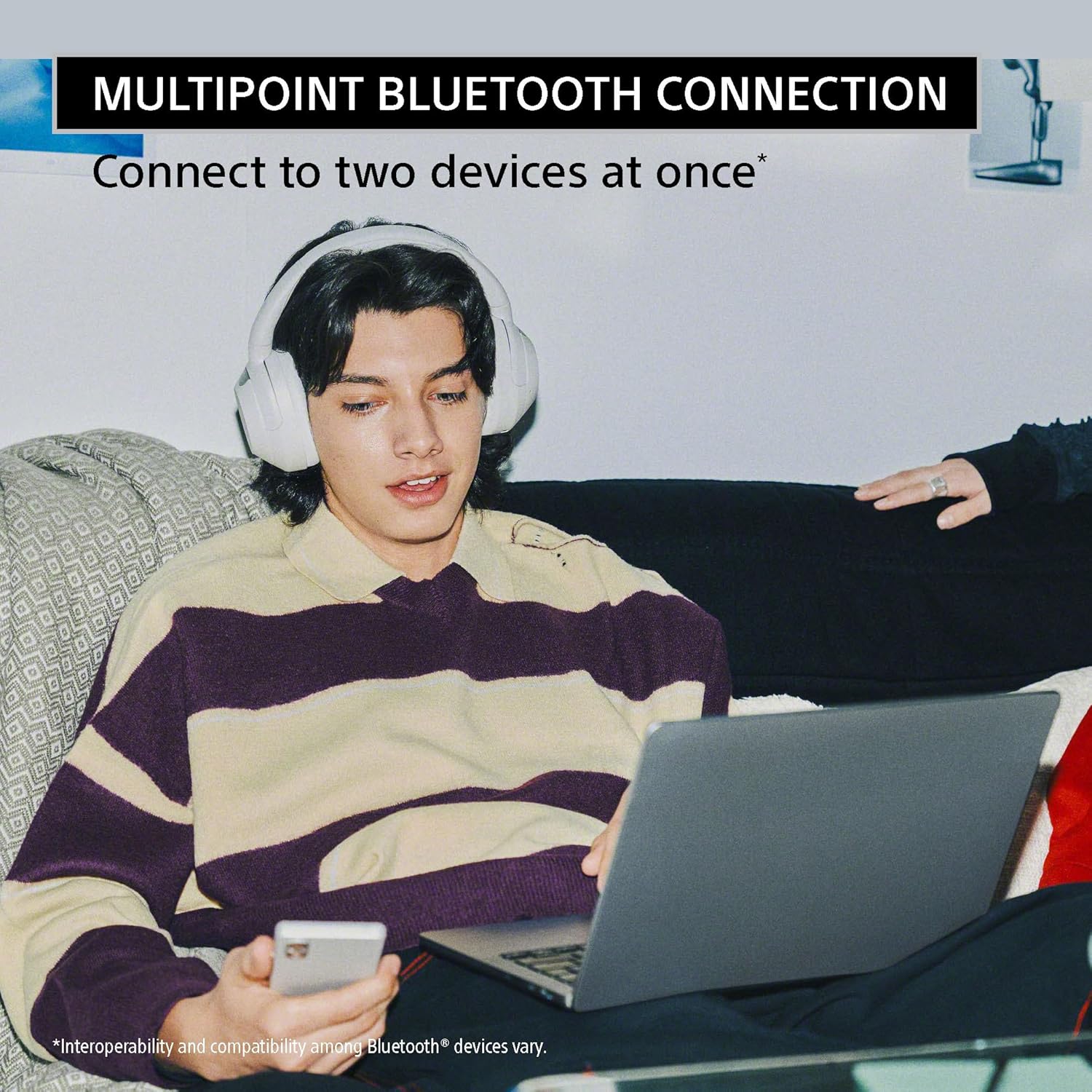 Sony ULT WEAR Over-Ear Noise Canceling Bluetooth Headphones with Alexa Built-in  Comfortable Design  30-Hour Battery  Massive Bass  & Signature Noise Canceling Found in 1000X Series  Off White