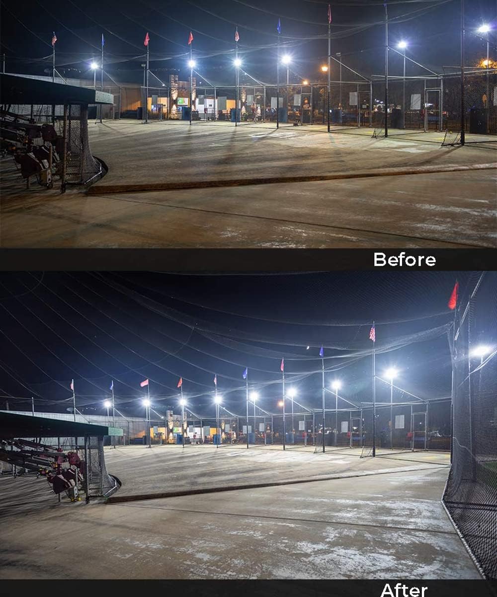 ledmo LED Parking Lot Lights 300W - LED Shoebox Parking Lot Lighting with Photocell 1000-1200W HID/HPS Replacement Waterproof IP65 36000LM 5000K Parking Lot LED Lighting (2 Pack)
