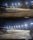 ledmo LED Parking Lot Lights 300W - LED Shoebox Parking Lot Lighting with Photocell 1000-1200W HID/HPS Replacement Waterproof IP65 36000LM 5000K Parking Lot LED Lighting (2 Pack)
