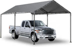 Morngardo Carport 10x20ft Heavy Duty Car Canopy, Portable Garage, Outdoor Cars Shelter Storage Shed, All-Season Cars Tent Car Port (Grey)