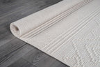 Beverly Rug Micro Loop Large Area Rug White 9x12 Modern Luxury Boho Geometric Durable Indoor Area Rugs for Living Dining Room Office Stain Resistant Non Shedding Casual Indoor Carpet White 9 x 12