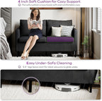 TYBOATLE Linen Fabric Modern Small Loveseat Sofa Couch for Living Room, 51" W Little Upholstered 2-Seater Mini Love Seats w/Iron Legs for Small Space, Apartment, Bedroom, Dorm, Office (Dark Grey)