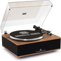 ANGELS HORN Vinyl Record Player  Bluetooth Turntable with Built in Speakers Phono Preamp  High Fidelity Turntables for Vinyl Records with Magnetic Cartridge AT-3600L  Belt Drive 2-Speed
