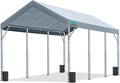 ADVANCE OUTDOOR 12x20 ft Heavy Duty Carport Potable Car Canopy Garage Party Tent Boat Shelter  Adjustable Height from 9.5 ft to 11 ft  Gray