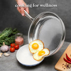 12 Inch Titanium Nonstick Frying Pan, 5-Layer Hammered Titanium-Alloy Skillet with Lid, PFOA/PFOS/Lead/Cadmium Free, Oven & Dishwasher Safe, Induction Cooktop Compatible