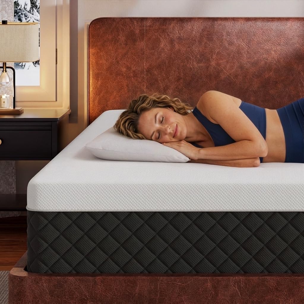 Queen Mattress, 14" Adaptive Memory Foam Mattress with High Density Foam & Breathable Knit Cover for Contouring Support & Pressure Relief, Bed Mattress in a Box, Non Toxic, Fiberglass Free