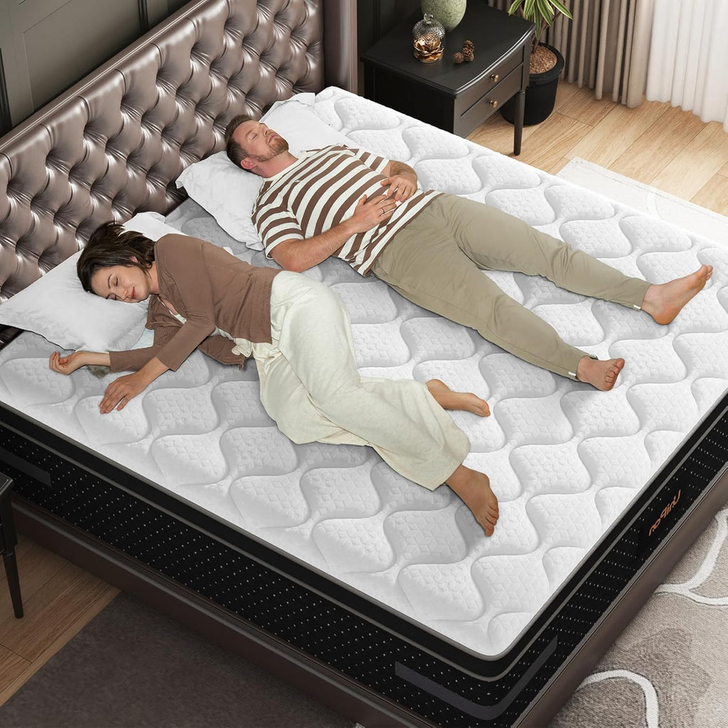 14 Inch Extra Firm King Mattress, Hybrid Mattresses Hotel Collection with Extra Back & Hip Support, Deep Sleep & Zoned Support, Fiberglass-Free and CertiPUR-US Certified, 365-Night Trial