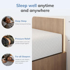 RV Mattress Short Queen 10 Inch Green Tea Memory Foam Mattress for Cool Sleep & Pressure Relief, CertiPUR-US Certified Medium Firm Mattresses in A Box, 75"×60"×10"