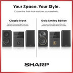 Sharp XL-BH250 Sharp 5-Disc Micro Shelf Executive Speaker System with Bluetooth  USB Port for MP3 Playback  AM/FM  Audio in for Digital Players