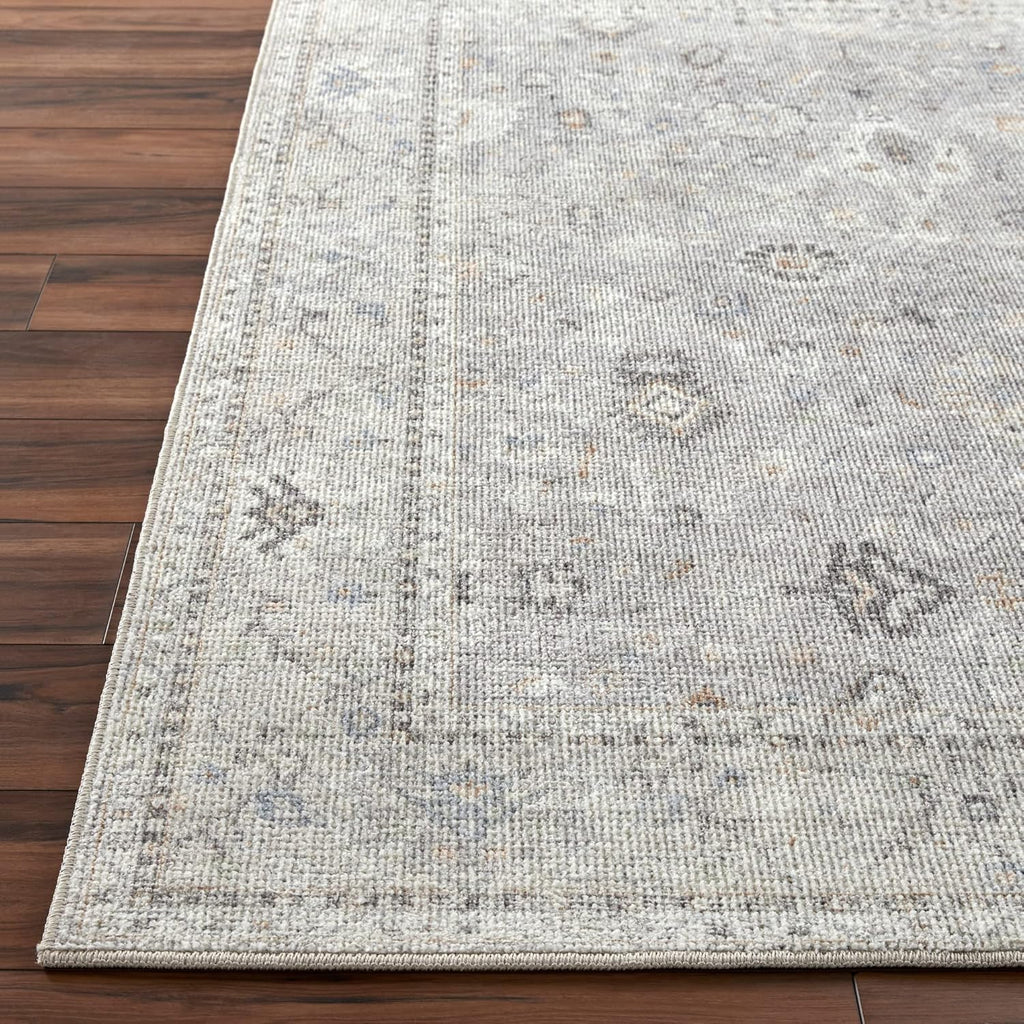 Livabliss x Becki Owens Davina Damask Area Rug , 7'10" x 10', Light Grey