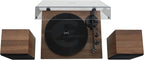 Crosley C62C Turntable HiFi System Record Player with Speakers  Adjustable Tonearm  Moving Magnet Cartridge  Bluetooth Receiver  40W Per Channel  and Anti-Skate  Walnut