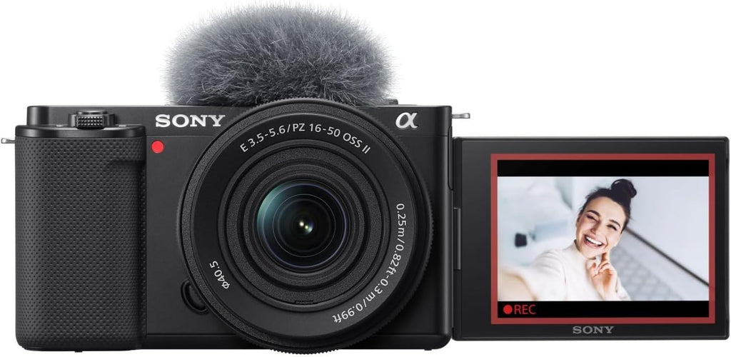 Sony Alpha ZV-E10 - APS-C Interchangeable Lens Mirrorless Vlog Camera Kit - Black  ZVE10KB