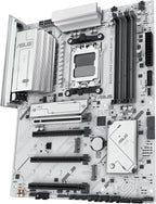 ASUS B650E MAX Gaming WiFi W – AMD B650 AM5 ATX Motherboard, White PCB, DDR5, PCIe 5.0, 3X M.2, Wi-Fi 6E, 2.5Gb LAN, USB 10Gbps Type-C, DisplayPort, HDMI™, BIOS Flashback™, Aura Sync, Advanced AI PC