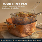 Gotham Steel Hammered 20 Pc Ceramic Cookware Set Nonstick, True Ceramic Pots and Pans Set Non Stick with Deep Square Pan Set & Bakeware Set, Non Toxic PFOA PFOS Free, Oven & Dishwasher Safe
