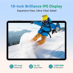 SVITOO 10 Inch Tablet, Android 16 Tablet for Kids Adults, Octa-Core, 20GB RAM 128GB Storage 1TB Expandable, Dual Cameras 8MP 2MP, Split Screen, 6600mAh GPS Dual Speakers Face Unlock WiFi- Gray