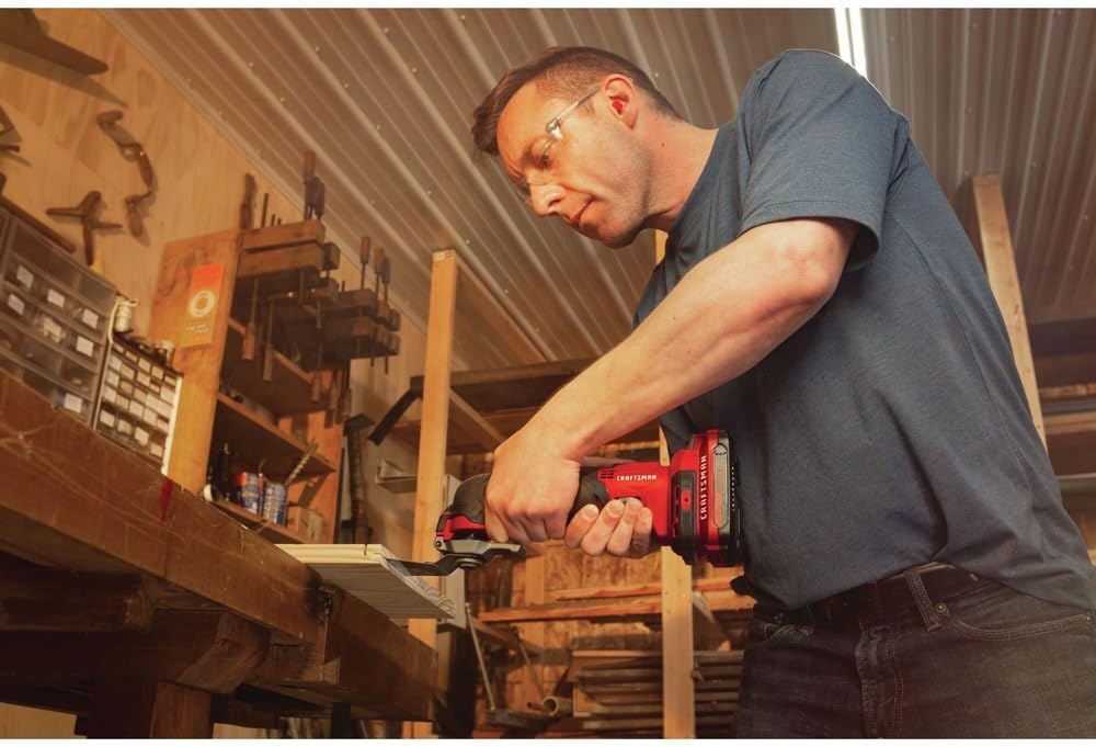 CRAFTSMAN CMCE501D1R V20 Lithium-Ion Cordless Oscillating Tool Kit (2 Ah) (Renewed)
