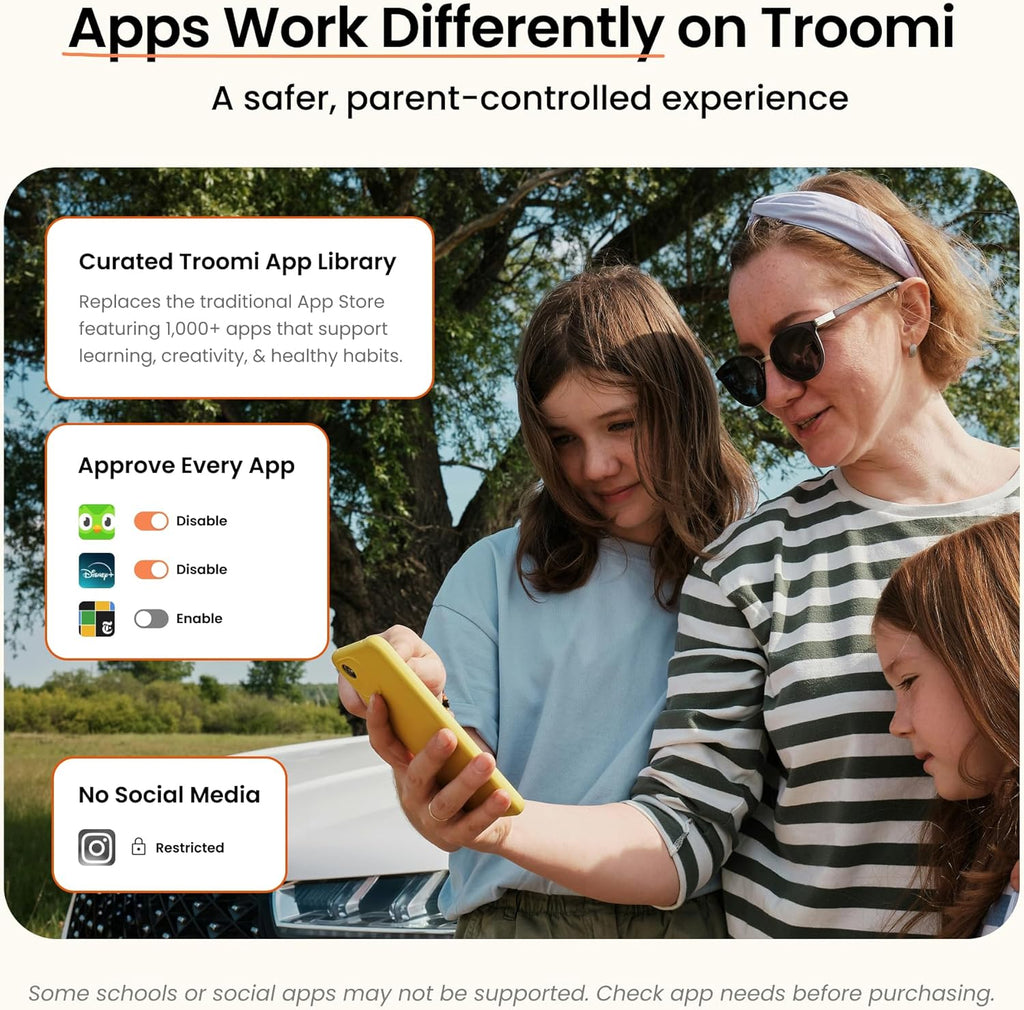 Troomi Safe Phone for Kids (Samsung Galaxy A16) – Parent-Managed Apps, GPS & Text Monitoring – Phone Purchase Only | Requires Service Plan & Activation