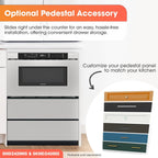 Sharp SMD2420MS 24-Inch Built-In Microwave Drawer Oven, 1.2 Cu. Ft, Stainless Steel, Touch Control Panel, Sensor Cook Technology, Under-Counter Installation